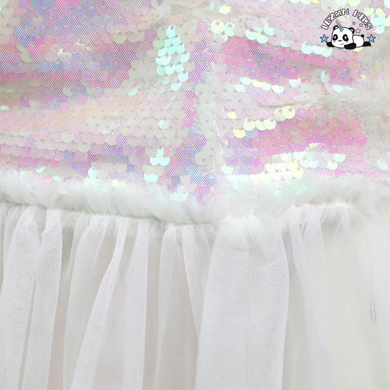 LEZONKIDS - ODM OEM Custom Summer New Style Girls Mermaid Princess Dress Sequined Mesh Girls Fishtail Skirt
